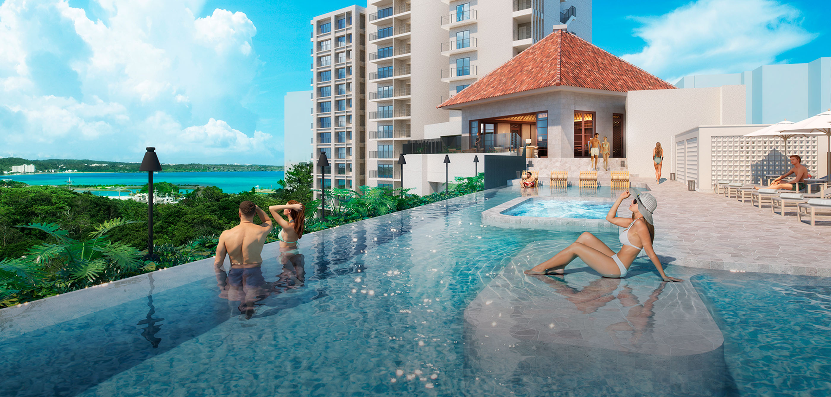 屋外インフィニティープール完成予想CG